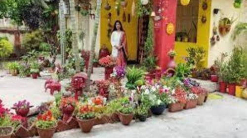 Neha Kashyap gardening