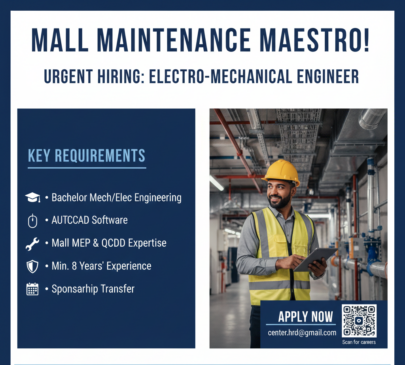 Urgent Electro-Mechanical Engineer Role in Qatar 